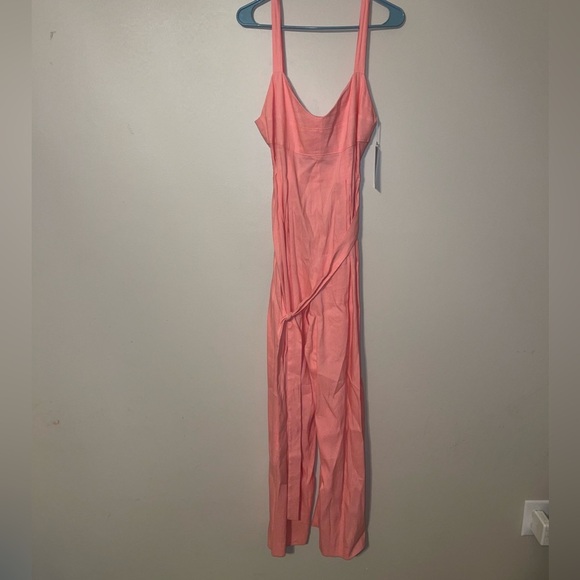 Antonio Melani Elise Stretch Linen Sweetheart
Neck Sleeveless Tie Waist Jumpsuit - Picture 4 of 8